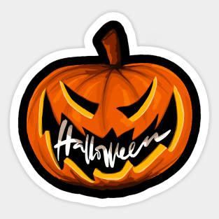 Bad pumpkin! Halloween jack o lantern Sticker